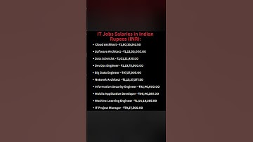 #💥shorts IT jobs & salaries peryear Thejetsetjoy #thejetsetjoy #freshers #webdevelopment #developer