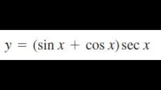 Y Sin X Cos X Sec X Find Dy Dx Derivative Youtube Y Sin X Cos X Sec X Find Dy Dx Derivative Youtube