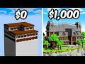 $0 VS $1000 Minecraft Structures