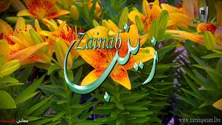 ما معنى اسم #زينب وبعض من صفات حاملة هذا الاسم على قناة معاني الاسماء #zainab