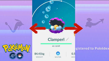 Evolving Clamperl to Huntail and Gorebyss in Pokemon Go