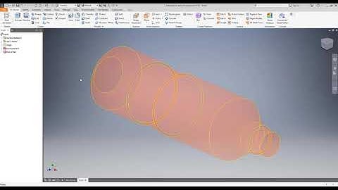 how to design plastic bottle in inventor professional 2019