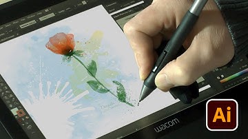 How I draw Flowers with Vector Watercolor Brushes in Adobe Illustrator