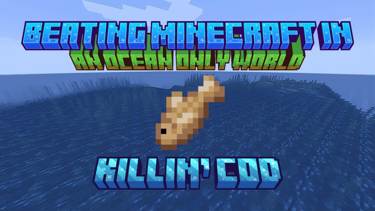 Rotating Minecraft Cod Killin' Cod | Beating Minecraft in an Ocean Only World - YouTube