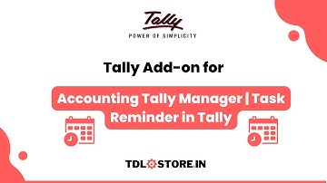 TDL for Reminders in Tally | Task Manager in Tally | Download Free Trial