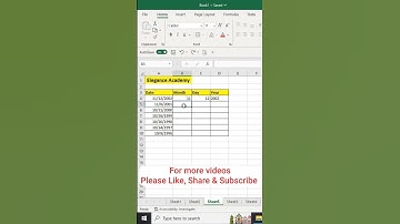 Split date #excel #msexcel #exceltutorial #shorts #shortsvideo #youtubeshorts #tricks #flashfill #gk