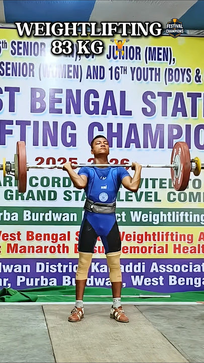 Boy's 83kg Clean & Jerk Lift 🔥 | State Championship #shorts #weightlifting #trending #viral