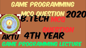 #GameProgramingMcq#Mcq#GamePrograming#Aktu Game programming MCQ question for aktu#Aktu#Cse