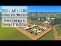 Mass Garbage & Sewage with HR - Cities Skylines Modular Builds - No Mods (Mini Build Guides)