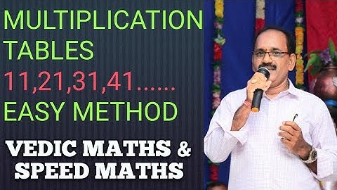 Multiplication tables of 11,21,31,41,51,61,..... in easy method