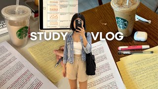 VERY productive study vlog 🤧 midterms hell week, cramming biology exams, surviving on caffeine