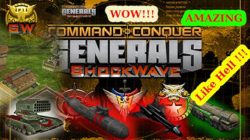 SHOCKWAVE MOD| C&C Generals Zero Hour!!! Amazing ! Artillery Hell Game !!!!
