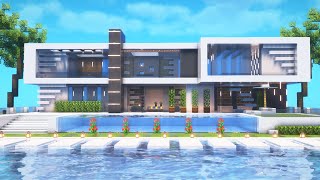 I BUILT a GIGANTIC MODERN HOUSE in Minecraft | Minecraft tutorial (#37)