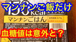 【糖尿病 血糖値例】マンナンご飯140gだけ　血糖値は以外と？