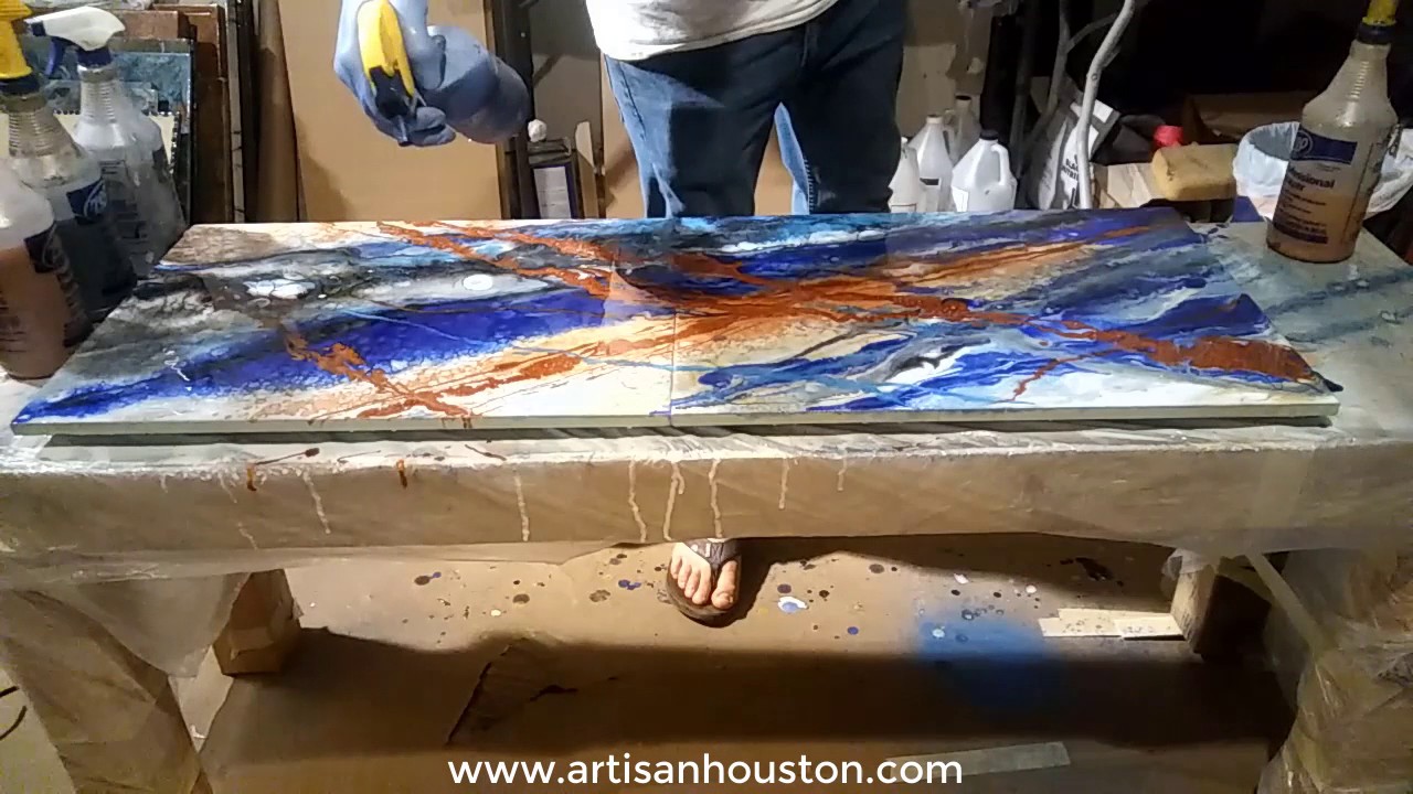 Resin And Acrylic Pour Start To Finish Youtube