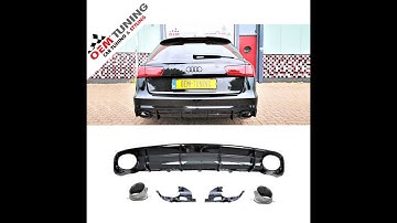 A6 S6 Diffuser | RS6 Design | 2014 - 2018 | voor sline | chrome/zwarte sierstukken |