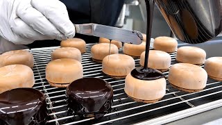 This is really art! Making chocolate mousse cake  Korean street food