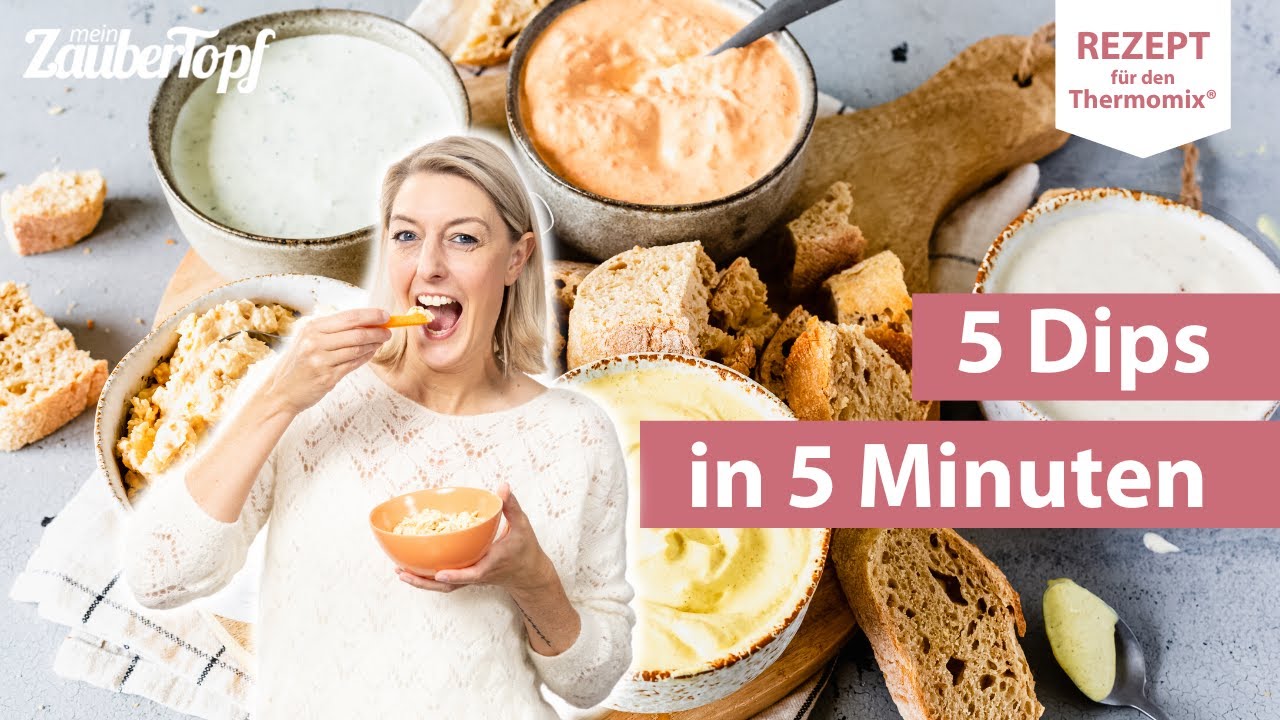 😍😍 5-in-1 Dip! Schnelle Saucen für Raclette und Fondue einfach selber machen | Thermomix® Rezept