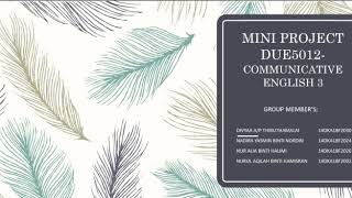 Mini Project DUE5012- Communicative English