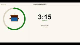 Pasta Al Dente Timer 8 Minutes | Italian Style