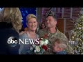 Military sergeant surprises his family for the holidays live on 'GMA'