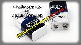 2pcs battery 9V Nimh 300mah с Алиэкспресс | не честная емкость
