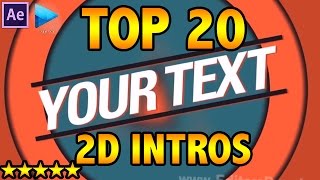 Top 20 Free 2D Intro Templates After Effects, Sony Vegas Downloads Tutorial