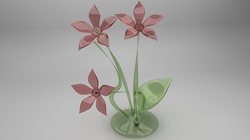 Cinema 4d Tutorial  - How to model a Glass Flower  in Cinema 4D