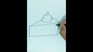 How To Draw A SLICE OF PUMPKIN PIE Step by Step