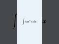 Integral of tan^4(x) #maths #calculus #integration