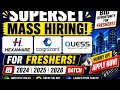 Superset Mass Hiring for Freshers | Cognizant, Hexaware and Quess for 2026, 2025 and 2024 Batch