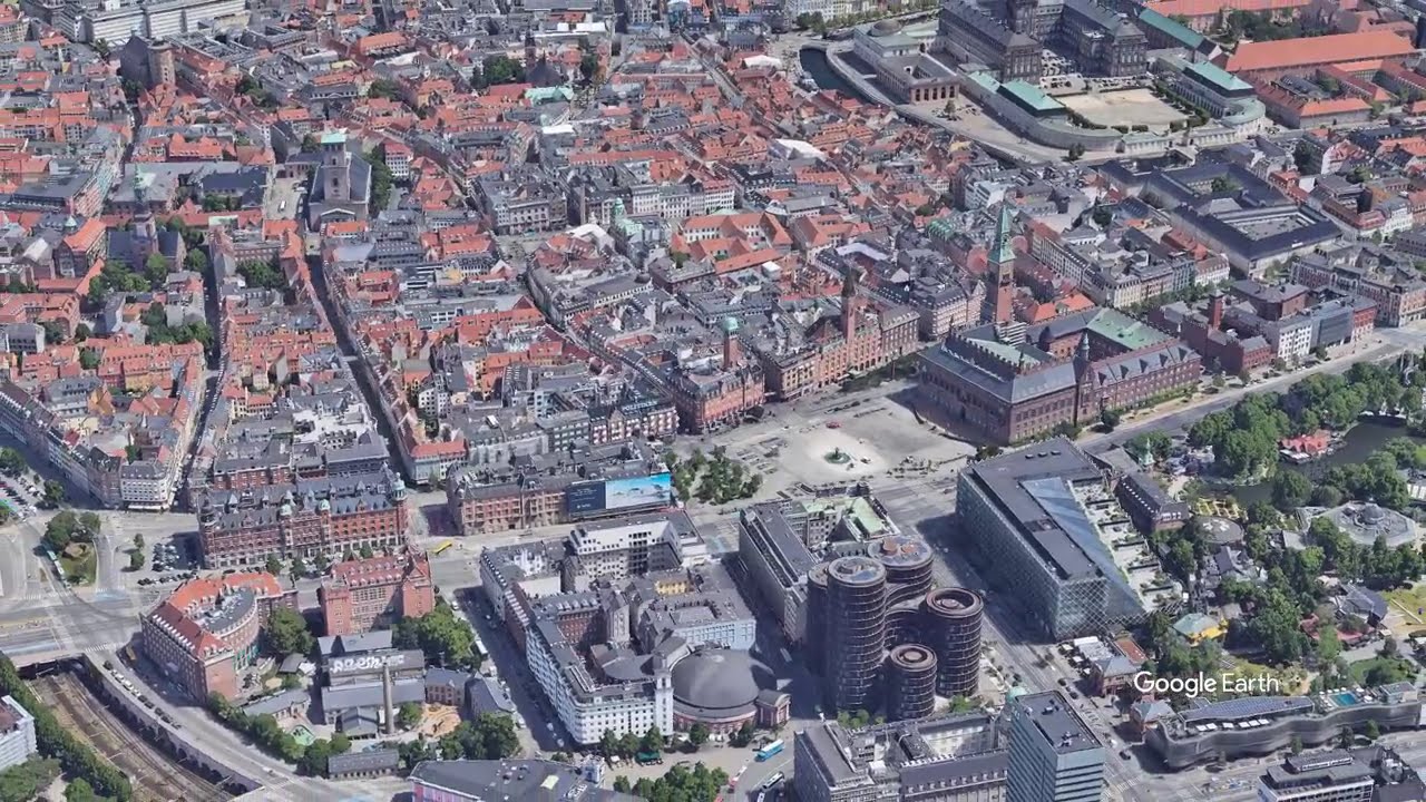 Copenhagen City View 3D  Stunning Aerial Tour of Denmark’s Capital in 4K