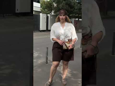 Женские льняные шорты-бермуды больших размеров батал 52-58, видео 3