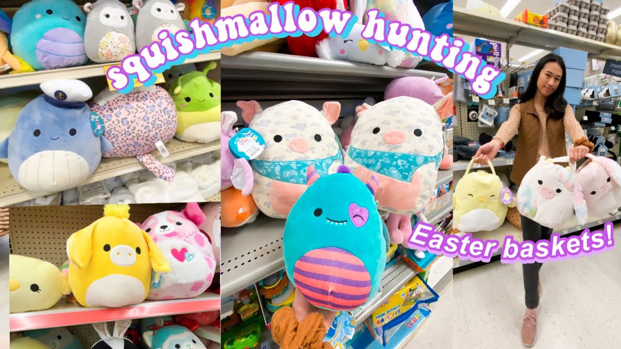 squishmallow hunting  easter squishmallows + mini room decor 