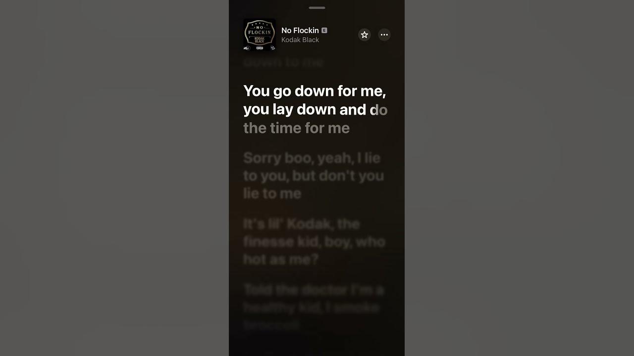 Kodak Black -No Flockin #lyrics #shorts Kodak Black -No Flockin #lyrics #shorts