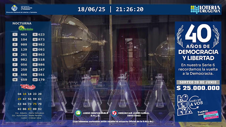 Emisión en directo de Loteria Uruguaya