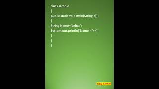 String Handling in Java #shorts