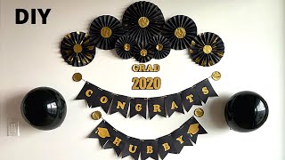 Graduation Party Decoration Ideas at Home | DIY Paper Backdrop for Graduation