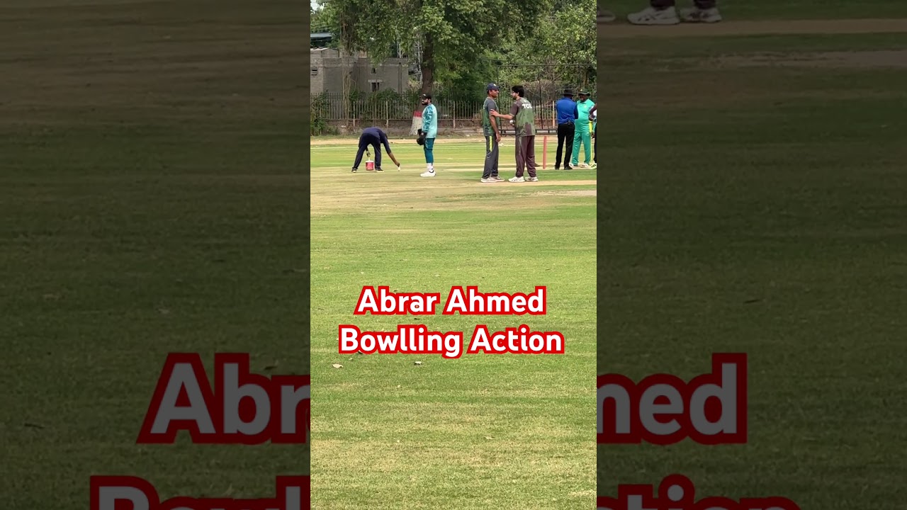 Abrar Ahmed bowling at PCB skills camp at LCCA 