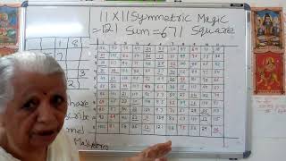 Math Tricks:- 11By 11 Symmetri Magic Square With Solution & Explanation