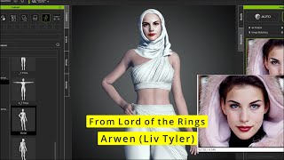 3D AnimationArwen (Liv Tyler) Movie Lord of the Rings SAD!! Iclone 7 & Character Creator & Blender