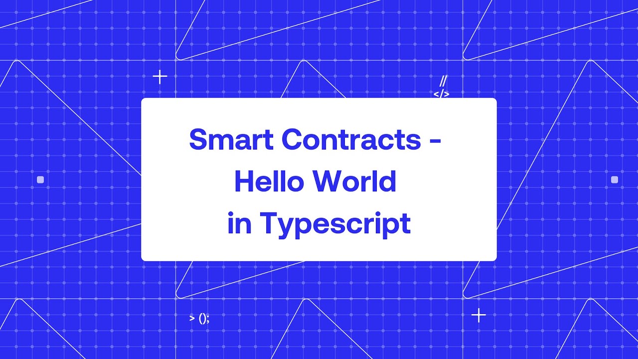 Smart Contracts - Hello World with Algorand Typescript - YouTube