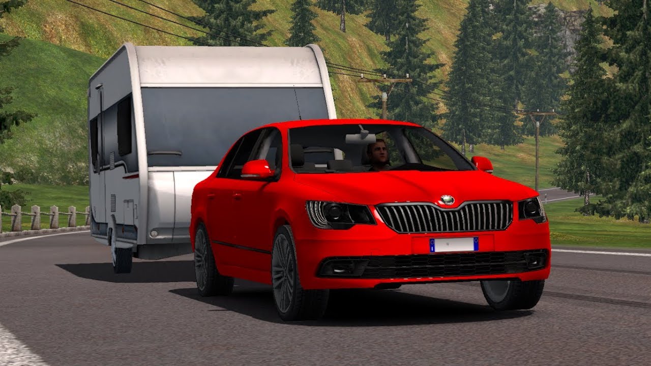 [1.30] Euro Truck Simulator 2 | Caravan Trailer for Singleplayer | Mods