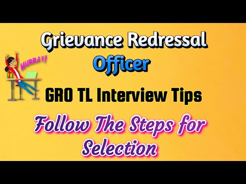 How to Attend Interview| Grievance Redressal Officer