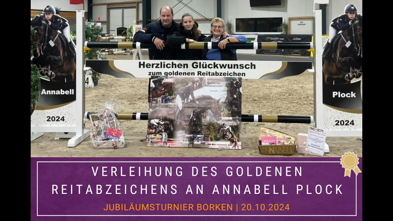 Goldenes Reitabzeichen für Annabell Plock auf dem Jubiläumsturnier Borken  🤩🏅