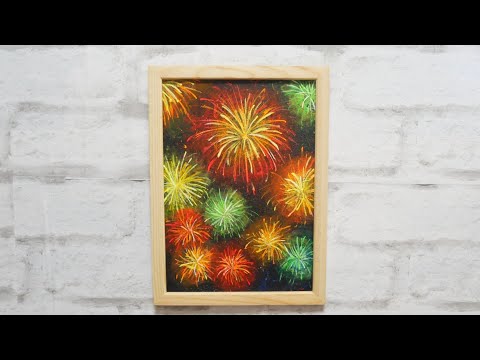 絵画 花火　油絵 78e1975f1f1867613ddbfb62b44140