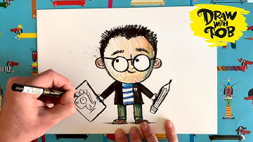 #DrawWithRob 9 Self Portrait