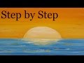 How To Paint A Sunset Step by Step  Acrylic Seascape Painting Lesson