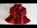 Crochet #29 How to crochet a high neck coat for a girl /Part 1