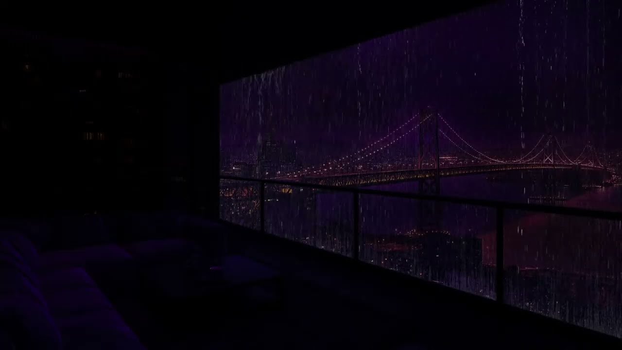 No Ads) Fall Asleep Instantly | Rain Sounds for Deep Sleep 🎶 Cozy City Night with Window Rain
